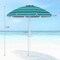 Costway 7.2 FT Portable Beach Umbrella Tilt Sand Anchor Cup Holder with Carry Bag Blue/Navy Blue/Rainbow/Green